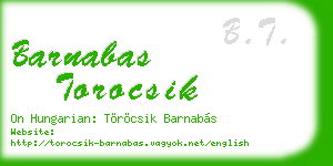 barnabas torocsik business card